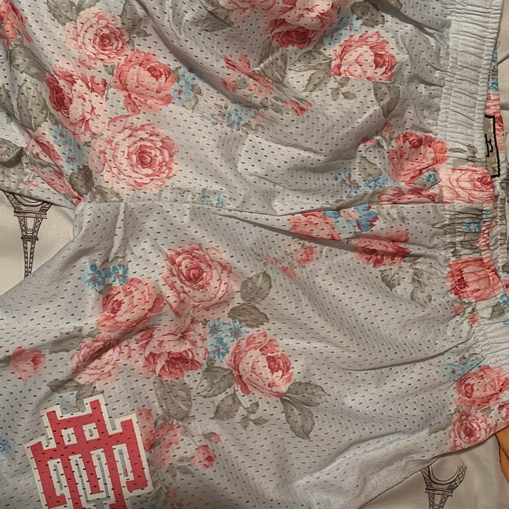 Eric Emanuel Teal Patterned Shorts - Picture 2 of 4